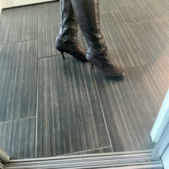 Rare! Shane and Shawn Boardroom Rockstars leather knee brown boot size 7 - Picture 13 of 16